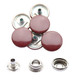 15mm 4-Part Press Studs with Colour Caps and Silver Components - Large (10 Sets)